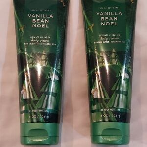 2 Bath & Body Works Vanilla Bean Noel Body Cream